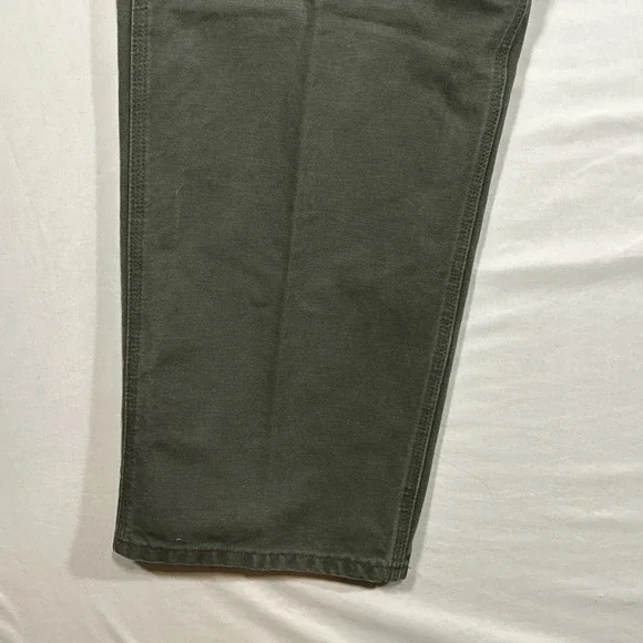 Carhartt Work Pants B11 MOS 42x32 Green Utility Carpenter Dungaree Fit Men's - Picture 6 of 12